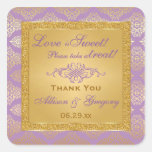 Lilac, FAUX Glitter, Damask Candy Buffet Sticker