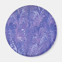 Lilac Feathered Swirl Paint Fridge Magnet