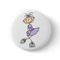 Lilac Figure Skater Girl Button by stick_figures Lilac Figure Skater Girl Button