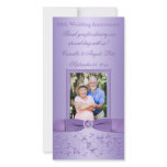 Lilac Floral 60th Wedding Anniversary Photo Card