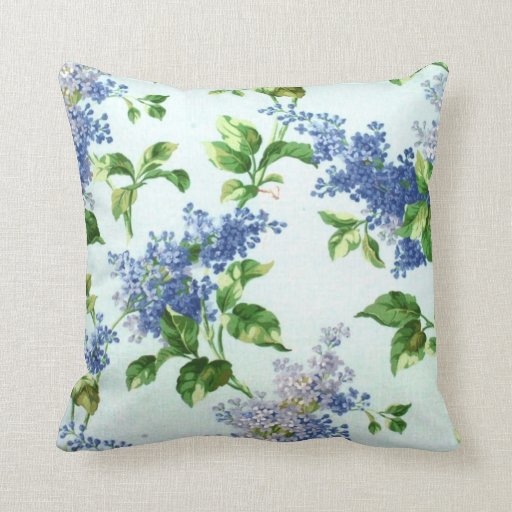 Lilac Floral Throw Pillow