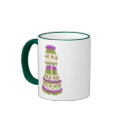 Lilac Floral Wedding Cake Mug