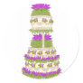 Lilac Floral Wedding Cake Sticker