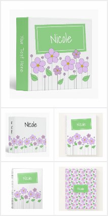 Lilac Flowers Illustration and Pattern