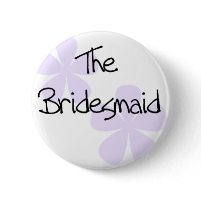 Lilac Flowers Bridesmaid Pinback Buttons