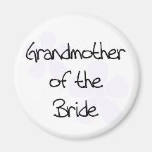 Lilac Flowers Grandmother of Bride Refrigerator Magnet