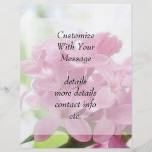 Lilac Flowers In The Morning Sunlight Flyer Design