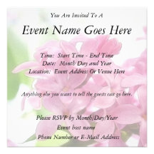 Lilac Flowers In The Morning Sunlight Personalized Announcements