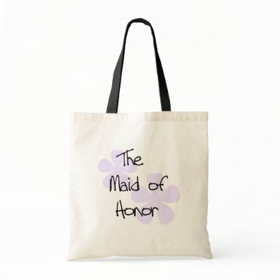 Lilac Flowers Maid of Honor Tote Bag