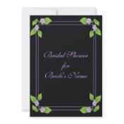 Lilac Flowers Unique Bridal Shower Invitations