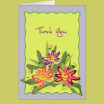 Lilac Framed Flowers-Thank You cards