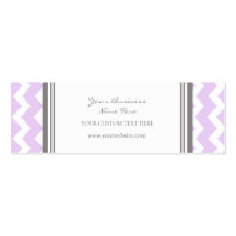 Lilac Gray Chevron Retro Business Cards