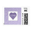 Lilac Heart postage postage