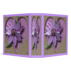 Lilac Hibiscus and Heart binder