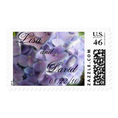 Lilac Hydrangea Customizable Postage Stamps