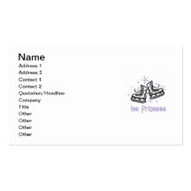 Lilac Ice Princess T shirts and Gifts Business Card Templates