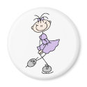 Lilac Ice Skating Girl Magnet by stick_figures Lilac Ice Skating Girl Magnet