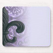 lilac "iron fleur de lis" mousepad