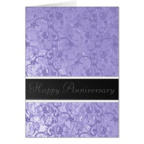 Lilac Lace Anniversary Greeting Card