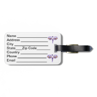 Lilac Lavender Buddha Eyes.png Bag Tags