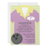 Lilac & Lemon Chiffon Join the Team Bowling Birthd invitations