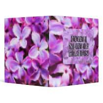 Lilac Love Never Fails 1" Photo Album 3 Ring Binders
