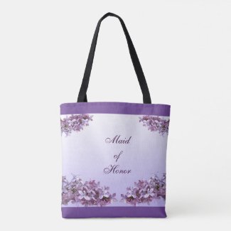 Lilac Maid of Honor Wedding Tote Bag