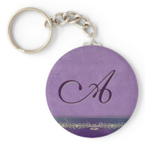 Lilac monogram keychain - customize your own keychains