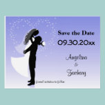 Lilac Ombre Save The Date Wedding Post Card postcards