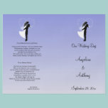 Lilac Ombre Silhouette Formal Wedding Program flyers