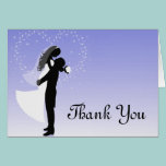 Lilac Ombre Silhouette Thank You Card cards