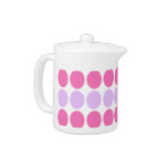 Lilac & Pink Dots Pattern Designer Teapot