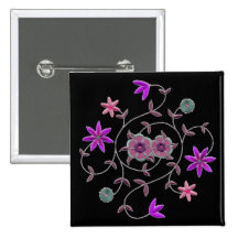 Lilac Plum Spring Flower Garden Buttons