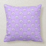Lilac Purple cat pattern. Pillows