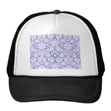 Lilac purple damask pattern hats