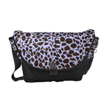 Lilac Purple Leopard Pattern Courier Bags