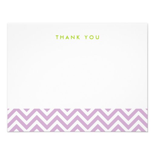 Lilac Purple Simple Chevron Thank You Note Cards