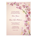 Lilac purple watercolor flowers wedding invitation invitations
