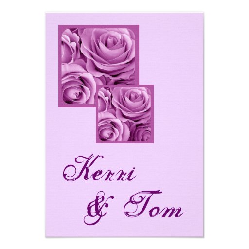 LILAC PURPLE Wedding Reception Card Custom Invitation