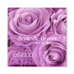 LILAC PURPLE Wedding Rose Bouquet with Lace magnets