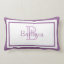 Lilac Purple/ White Monogram Name Keepsake Pillow