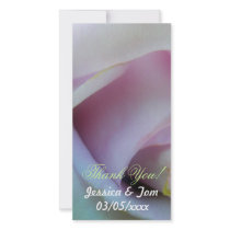 Lilac Rose Wedding Custom Photo Card