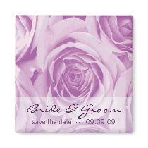 Lilac Roses Save the Date Fridge Magnet