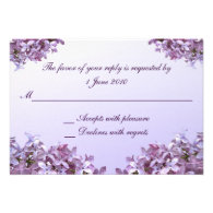 Lilac RSVP Wedding Custom Invitations