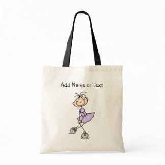 Lilac Stick Figure Girl Ice Skater Customized Bag bag