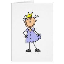 Lilac Stick Figure Princess Card by stick_figures Lilac Stick Figure Princess Card