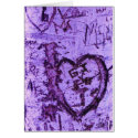 Lilac Tree Trunk Graffiti Heart cards by JuJuGardens Lilac Tree Trunk Graffiti Heart cards