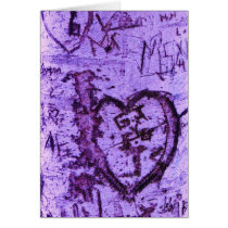 Lilac Tree Trunk Graffiti Heart cards