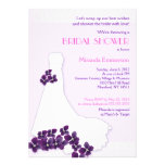 Lilac & Violets Bride Dress Bridal Shower 5x7 Personalized Announcement