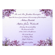 Lilac Wedding Announcement
